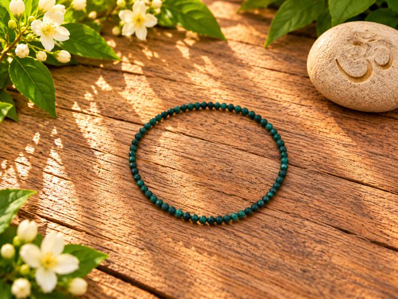 Pulsera Malaquita bola facetada